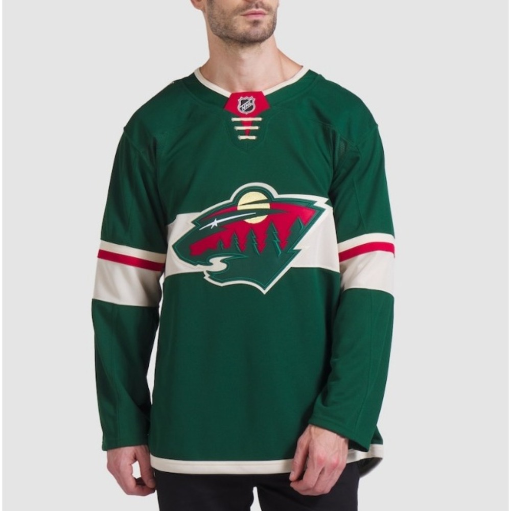 Fanatics Unisex‎ Green Minnesota Wild Home Premium Hockey Jersey Size 50(L) NWT